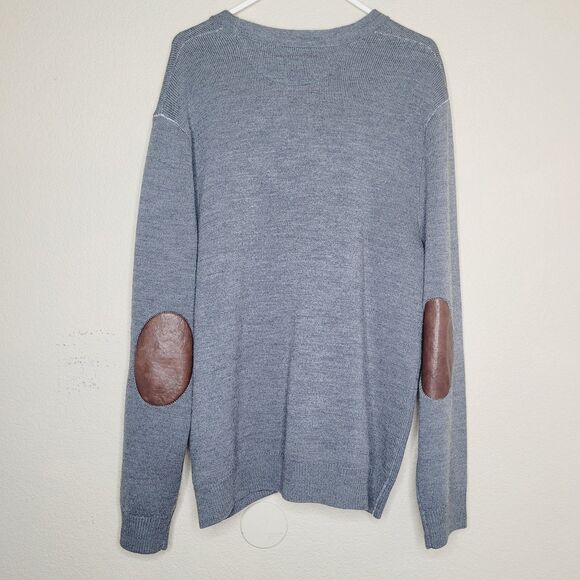 Banana Republic Sweater Mens Sz XL Gray 100% Wool Zip Cardigan Academia Heritage - Picture 7 of 7